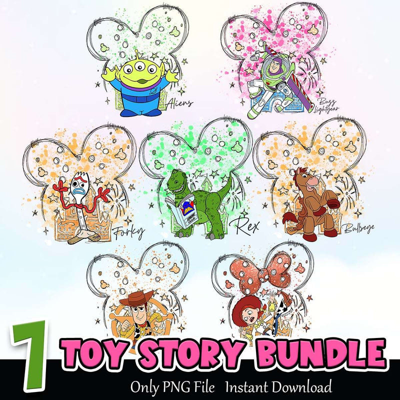 Toy Story PNG Bundle Sublimation Instant Download