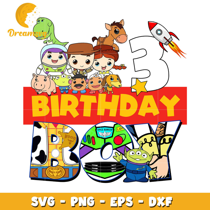 Toy Story 3rd Birthday Boy SVG Cut File