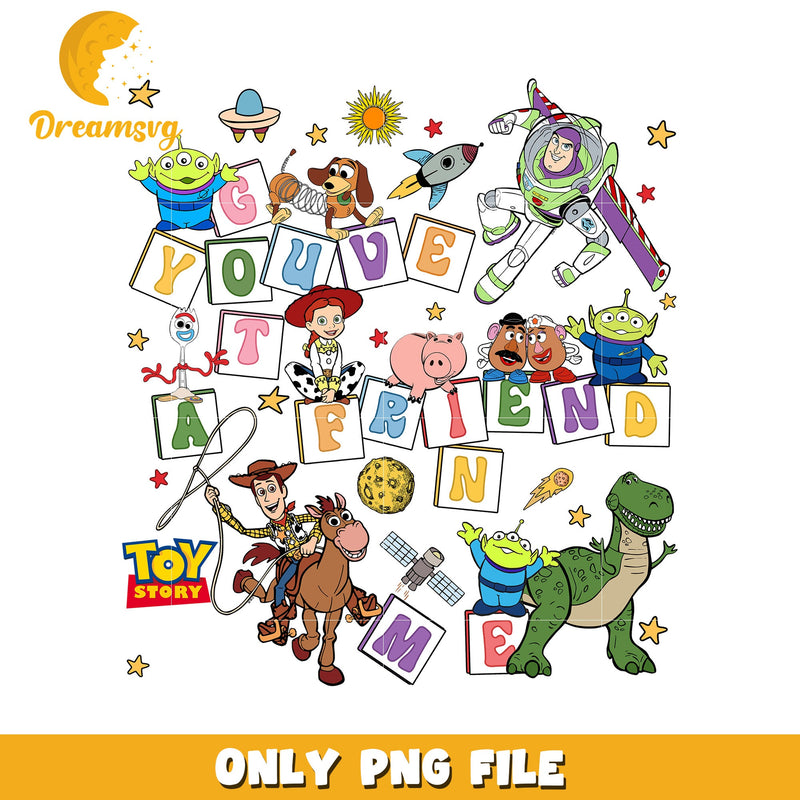 Toy Story Friends PNG File Colorful Cartoon Design