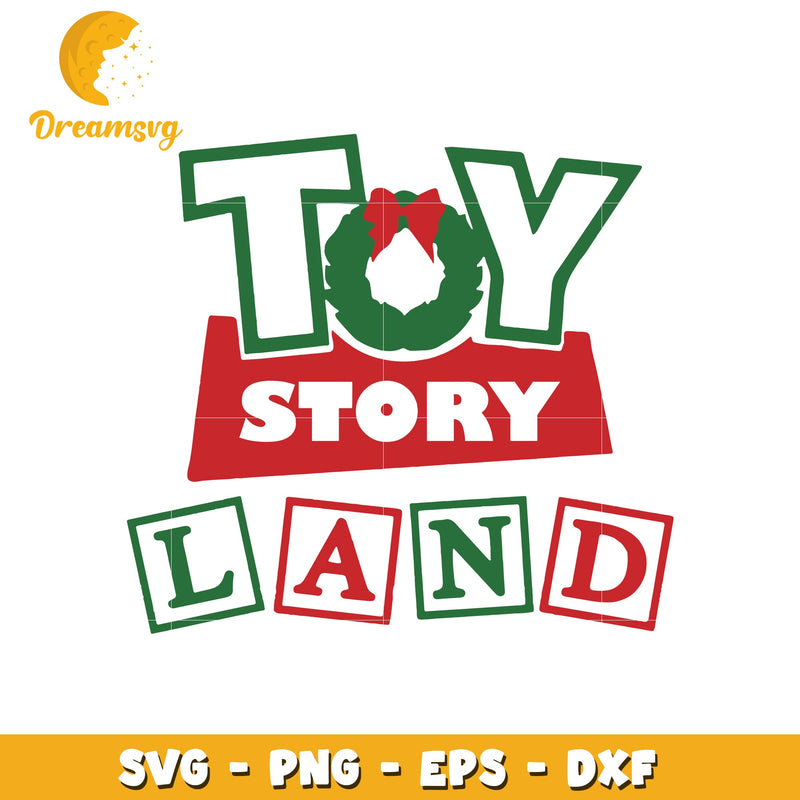 Toy story land christmas font design svg, toy story svg