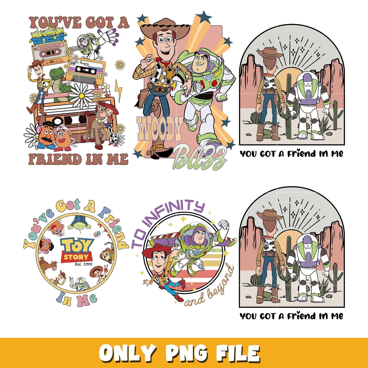 Disney Toy Story bundle png, Toy Story png, Disney cartoon png, Digital download