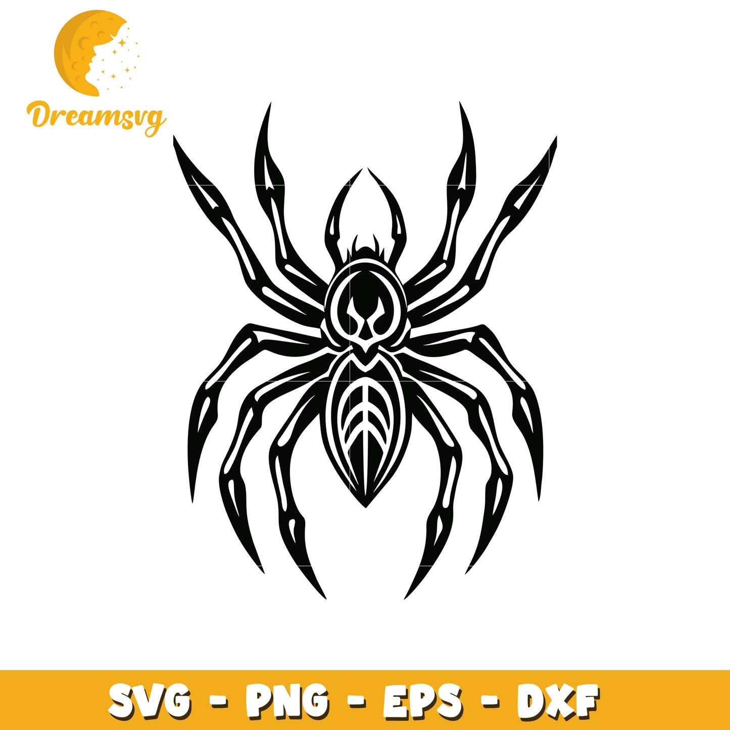 Tribal Spider SVG PNG EPS DXF