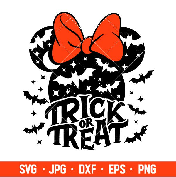 Trick Or Treat Minnie Mouse Svg, Free Svg, Daily Freebies Svg, Cricut, Silhouette Vector Cut File