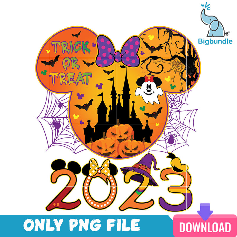 Trick or treat 2023 halloween, halloween png, Digital download.