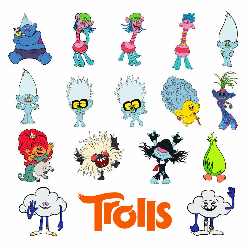 Layered Trolls Svg Bundle, Instant Download, Bundle For Cricut, Silhouette Vector SVG PNG DXF Cut File