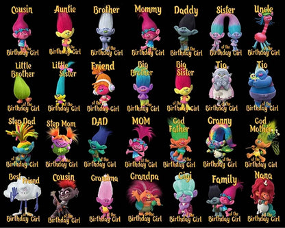40 Trolls Bundle PNG, Trolls Bundle, Trolls Logo png, Cricut file, Cut file, Vector file, Clipart, Bundle family download