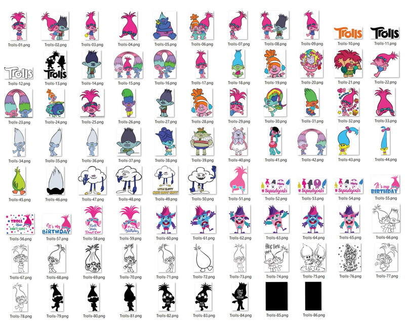 344+ Troll svg Bundle,Trolls Friends Svg, Squadgoals Svg, Trolls Squadgoals, Troll Squad Svg, Trending Svg, Troll Svg, Poppy Svg, Cartoon svg, png, dxf, eps digital file