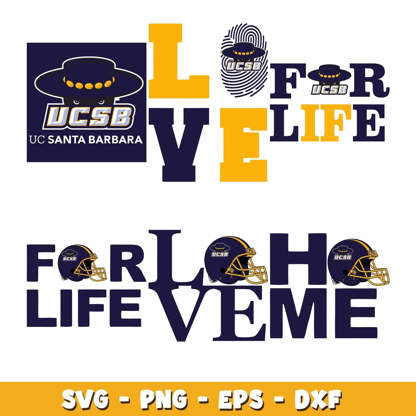uc santa barbara gauchos love Bundle svg, uc santa barbara gauchos logo svg, ncaa svg