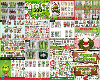 Version 3.0 - Ultimate Grinch Bundle SVG, Combo Grinch SVG, Grinch Cutting Image, Christmas Grinch svg png eps dxf jpg