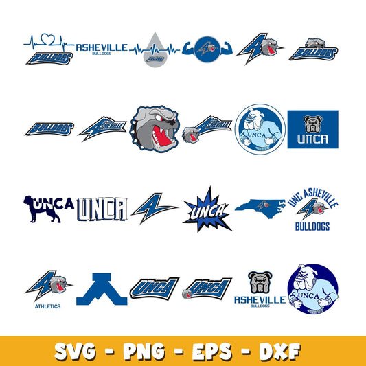 Asheville Bulldogs Football  Bundle svg, Asheville Bulldogs logo svg, ncaa svg