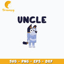 Bluey Uncle Stripe cartoon svg
