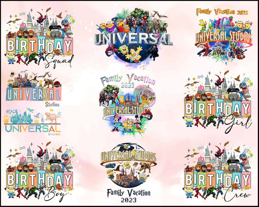 2023 Bundle Universal Studios svg, Magical Kingdom png, Family Vacation 2023, Universal Trip, Family Vacation png, Sublimation design