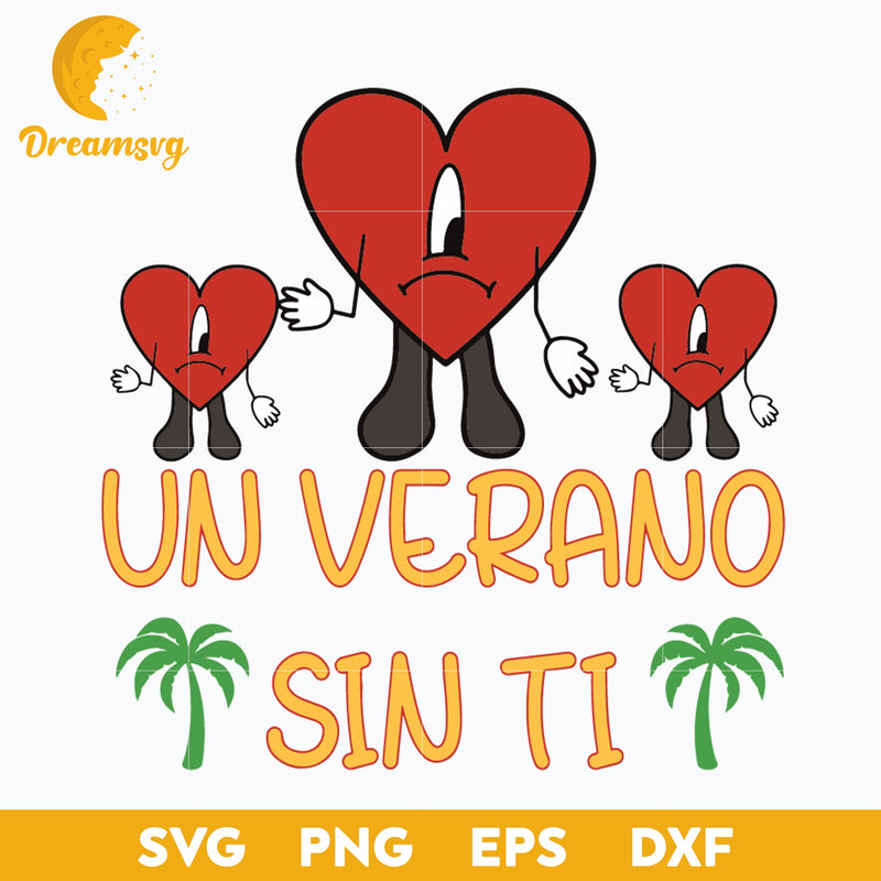 Bad Bunny svg, Un Verano Sin Ti Svg, layered svg, cricut svg, files for cricut, png, dxf, eps digital file.