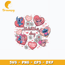 Stitch couple love valentine day svg