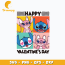 Stitch couple happy valentine day svg