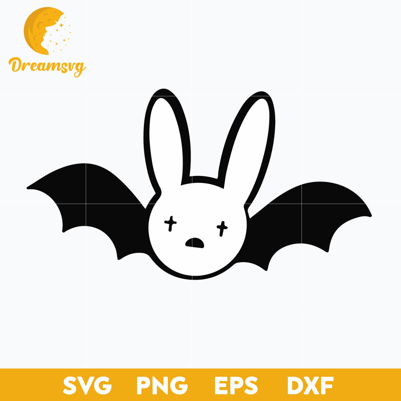 Bat Bad Bunny Halloween Svg, Un Verano Sin Ti Svg, Halloween Svg, png, dxf, eps digital file