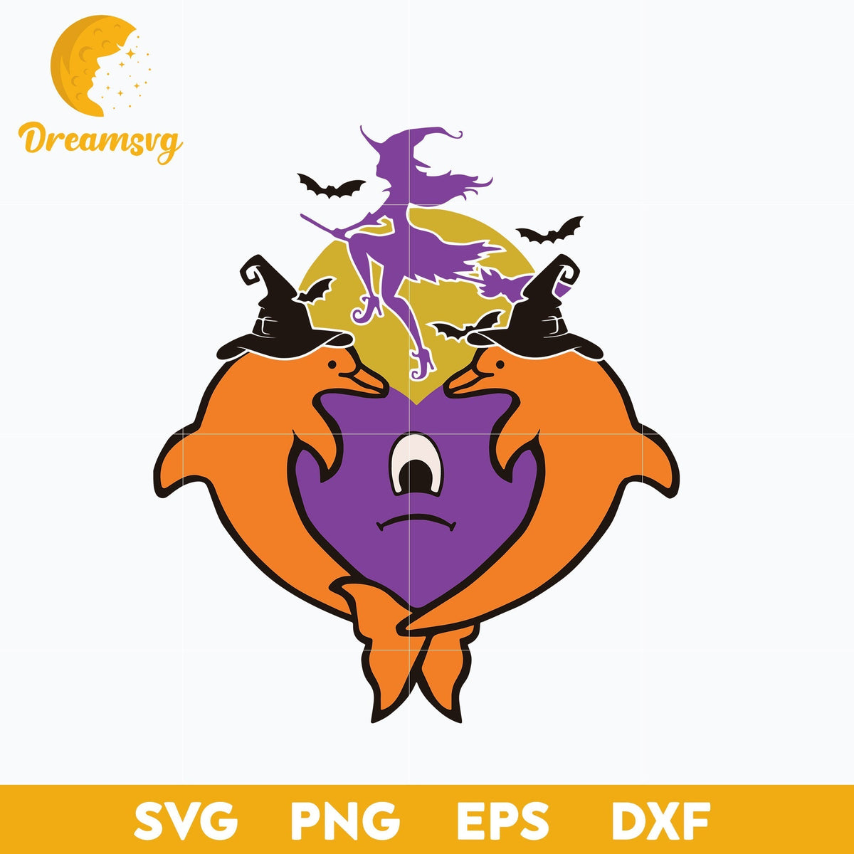 Bad Bunny Dolphins with Sad Heart Svg, Un Verano Sin Ti Svg, Halloween Svg, png, dxf, eps digital file
