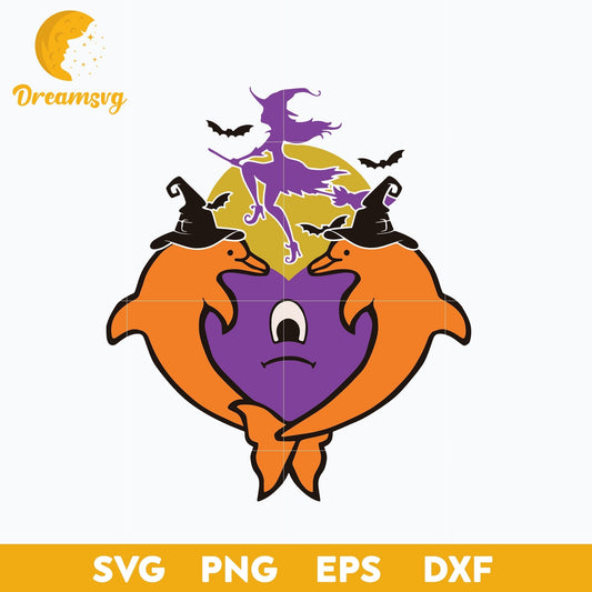 Bad Bunny Dolphins with Sad Heart Svg, Un Verano Sin Ti Svg, Halloween Svg, png, dxf, eps digital file