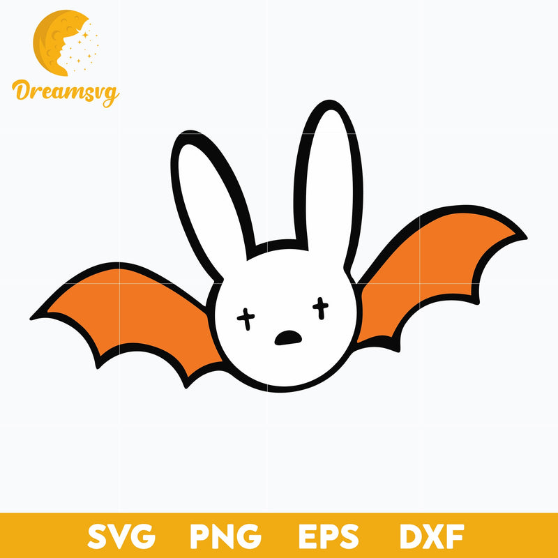 Bat Bad Bunny Halloween Svg ,Un Verano Sin Ti Halloween Svg, Bad Bunny Svg, Halloween Svg, png, dxf, eps digital file