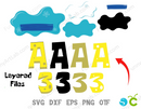 Spongebob Squarepants SVG Bundle, Spongebob Clipart Spongebob Birthday Banner SVG for Cricut, Silhouette Cut Files Digital Bundle
