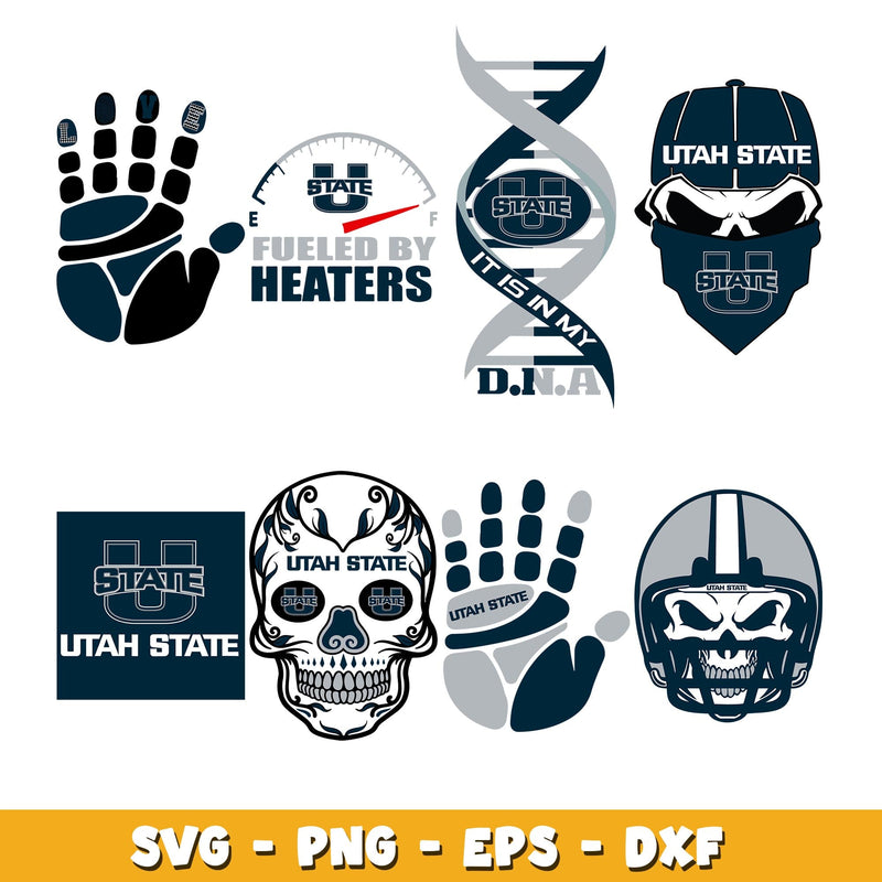 Utah State Football  Bundle svg, Utah State logo svg, ncaa svg