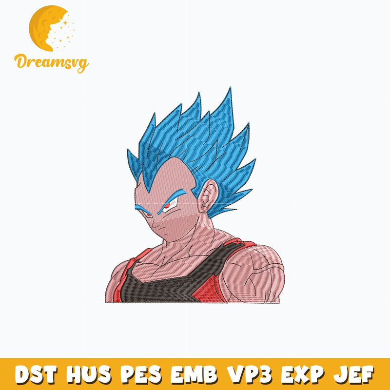 Vegeta ssj blue embroidery design