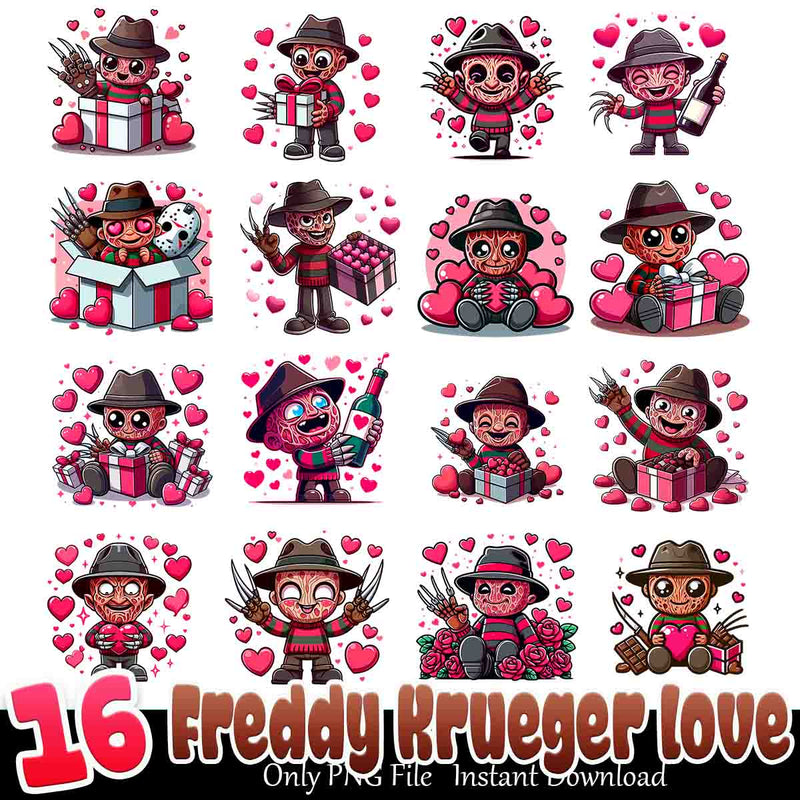 Freddy Krueger Love Bundle PNG 16+ Aristocats Love PNG Instant Download