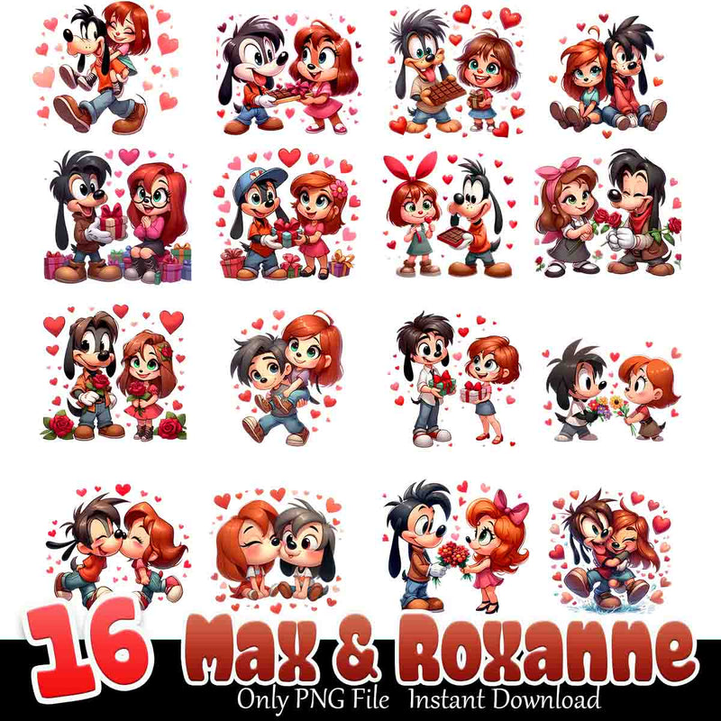 Max And Roxanne Bundle PNG 16+ Aristocats Love PNG Instant Download