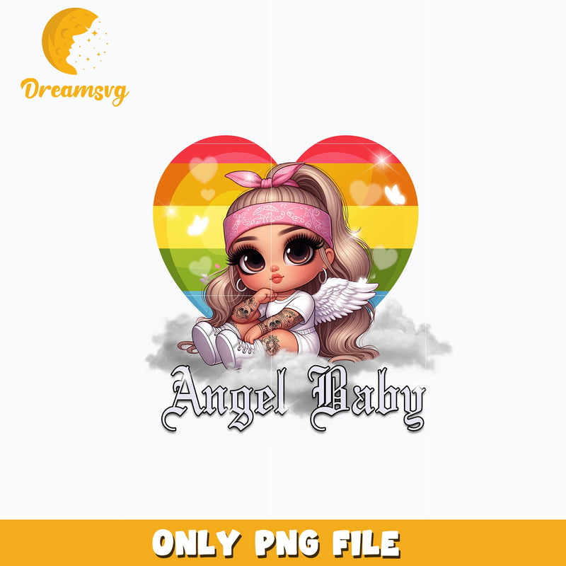 Chicano angel baby cute valentine png