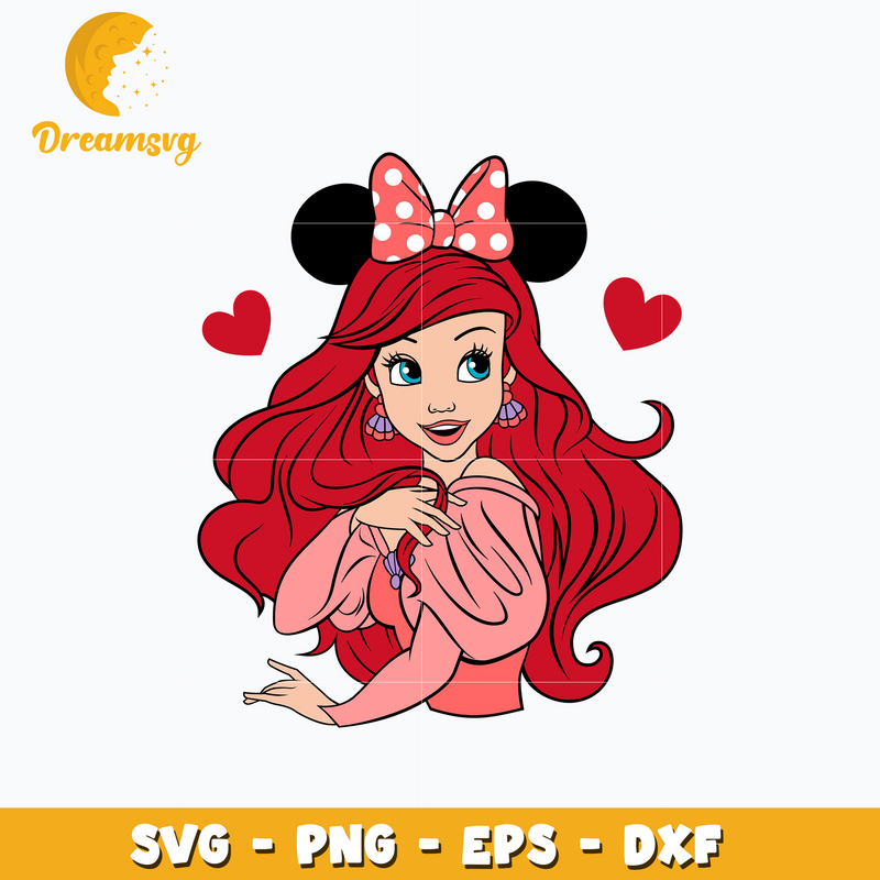 Valentine Flounder ariel svg