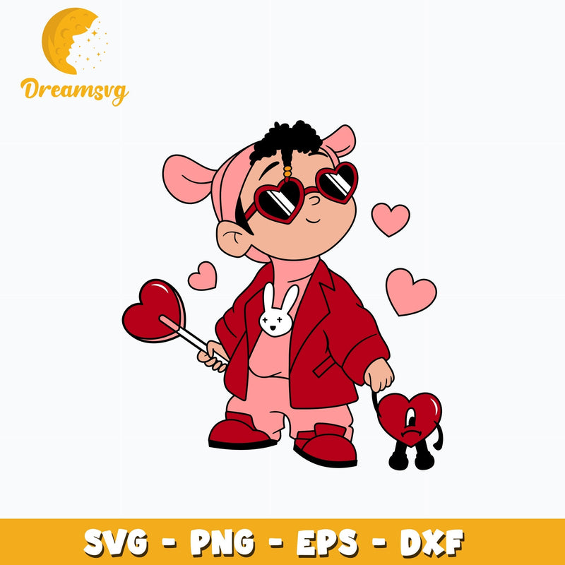 Valentine Baby Benito Svg