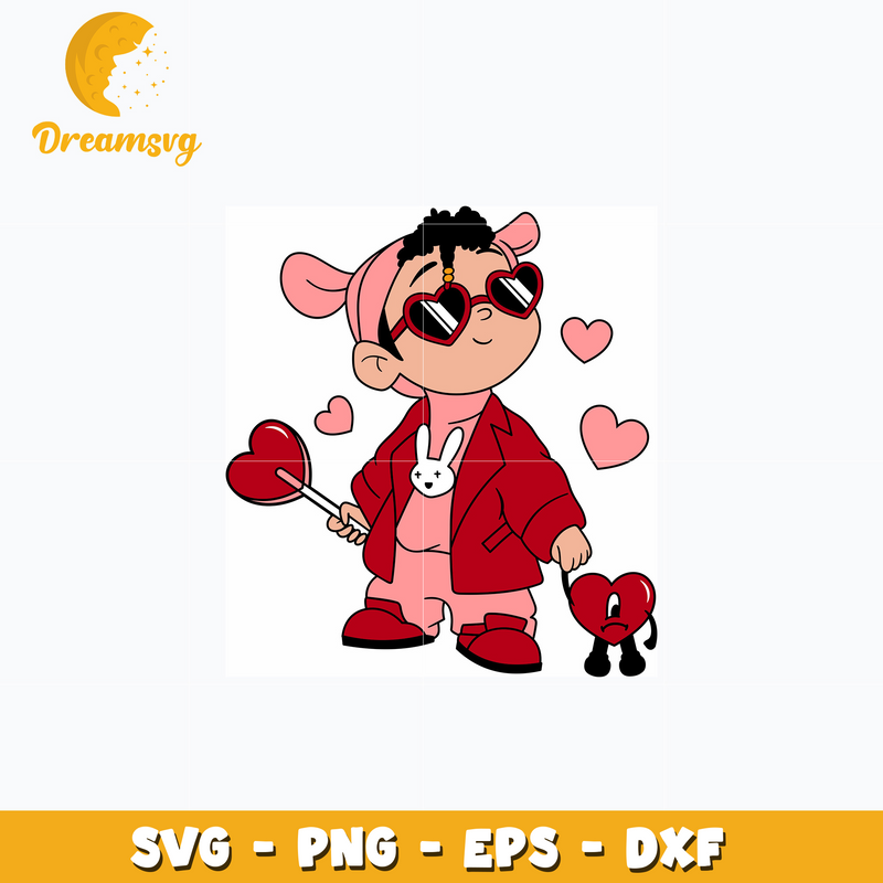 Valentine Baby Benito Horror svg