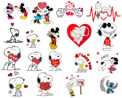 50+ Valentine Cartoon Svg Bundle, Valentine Stitch Svg, Valentine Movie Png, Valentine SVG Cut File, Digital Download