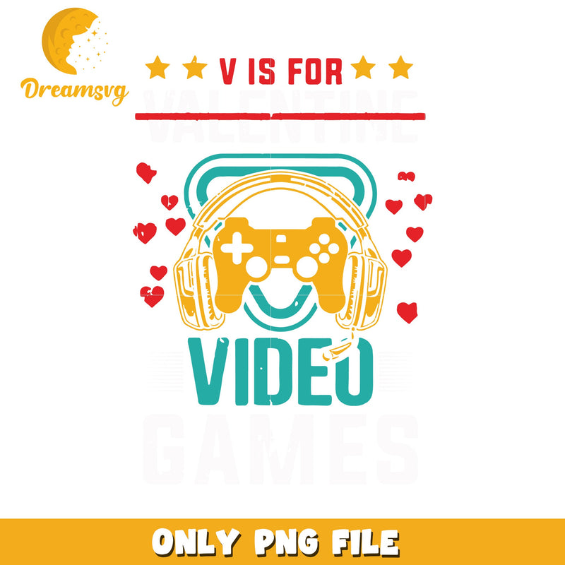 Valentine Gamer PNG Design