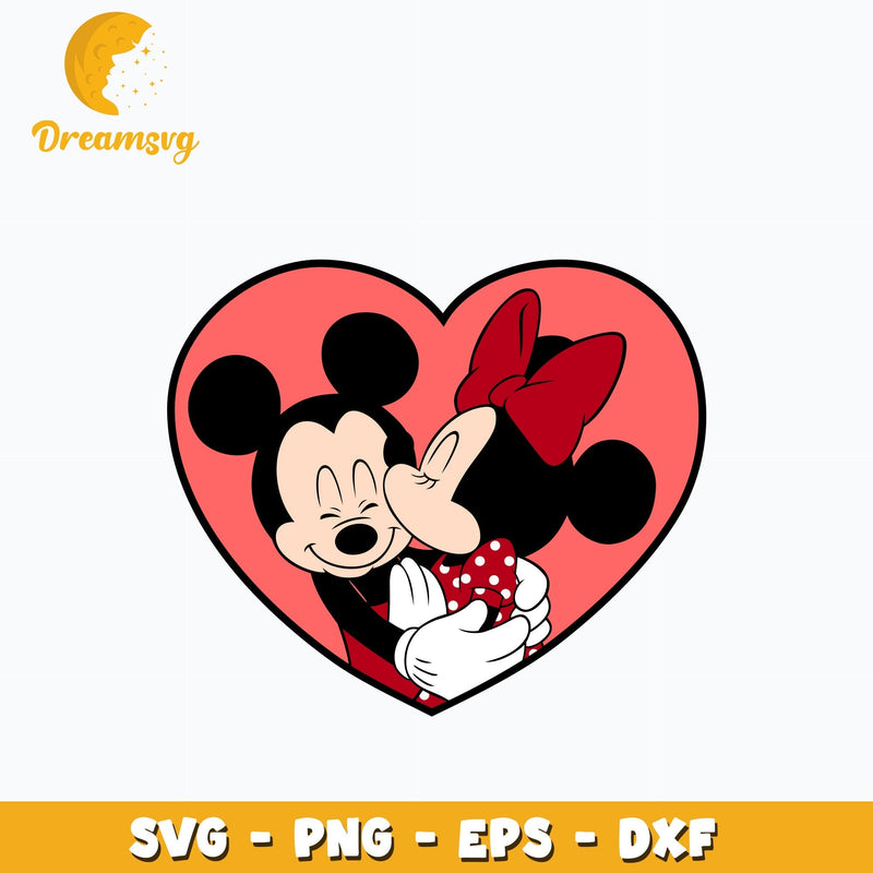 Valentine's Day Mickey And Minnie Svg