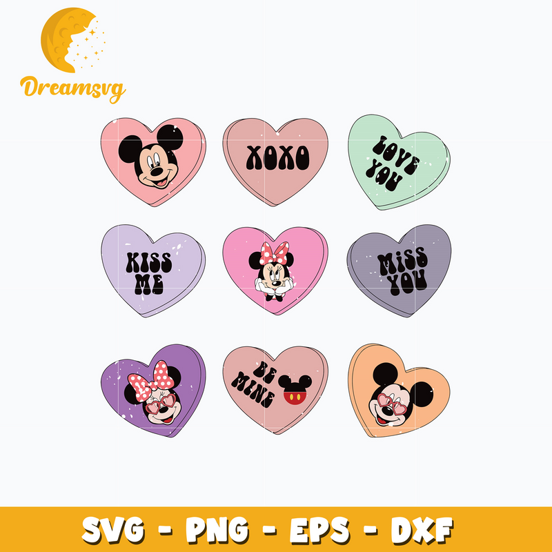 Disney Mickey valentine bundle Svg