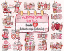 22 Valentine's day PNG, Valentines coffee bundle, Valentine sublimation Design Digital Download VLT29122206