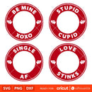 Valentine’s Starbucks Coffee Bundle Svg, Valentine’s Day Svg, Valentine Svg, Love Svg, Cricut, Silhouette Vector Cut File