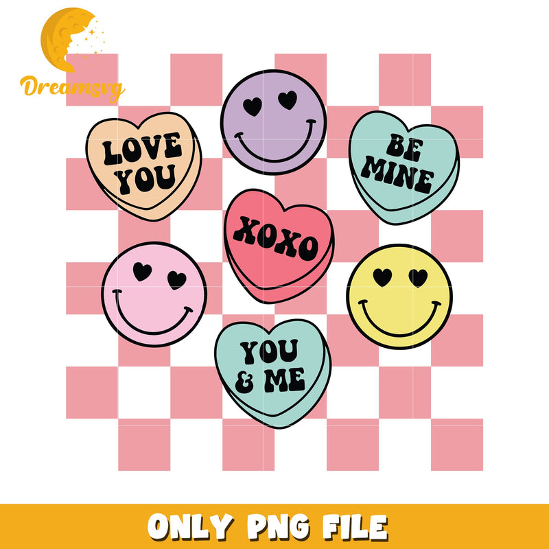 Valentines Candy Hearts PNG Clipart