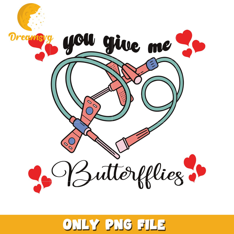 Valentines Day PNG Butterflies Design