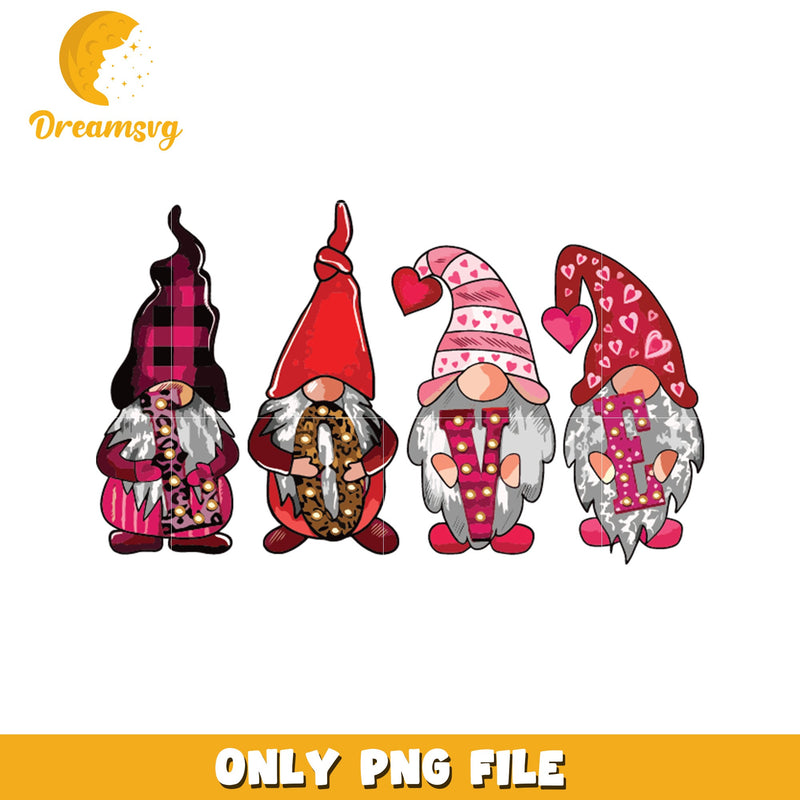 Valentines Gnomes PNG Love Design