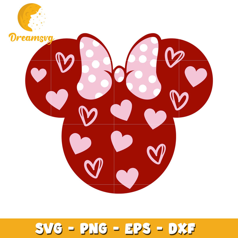 Valentines Minnie Mouse SVG Cut File