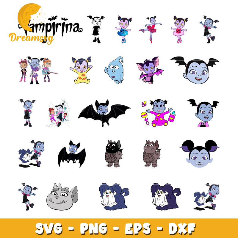 Vampirina characters bundle svg, vampirina cast svg