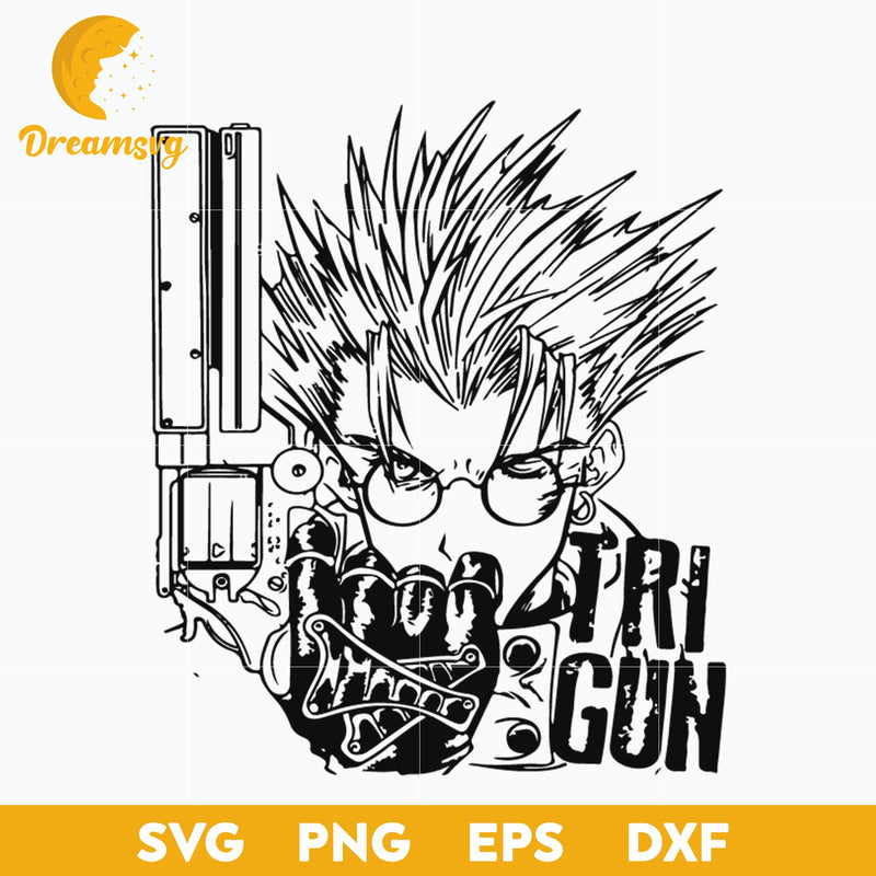 Vash The Stampede Svg, Trigun Svg, Anime Manga Svg, Cartoon Svg, Anime Svg, png, eps, dxf digital download.