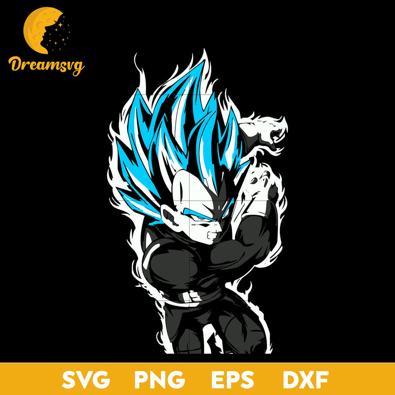 Vegeta Blue Svg, Super Saiyan Svg, Dragon Ball Z Svg, Dragon Ball Super Svg, Vegeta Anime Svg, png, eps, dxf digital download.