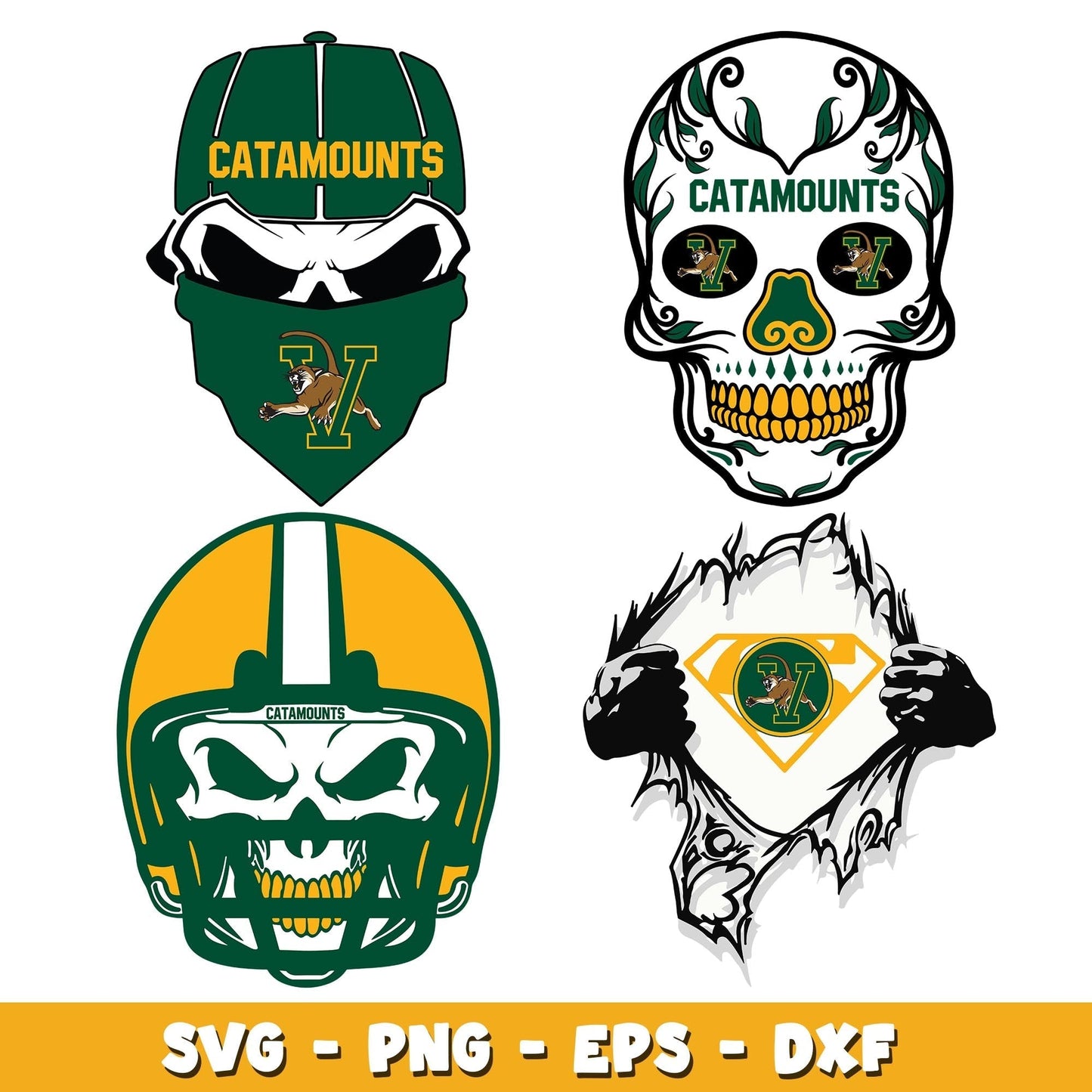 Vermont Catamounts Football  Bundle svg, Vermont Catamounts  logo svg, ncaa svg