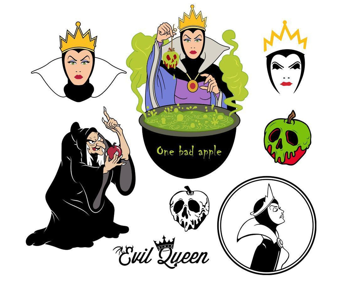 Villains SVG bundle, Villains PNG Clipart, Villains Layered Cricut