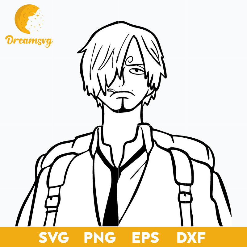 Vinsmoke Sanji Svg, Sanji One Piece Svg, Straw Hat Pirate Svg, Anime Svg, png, eps, dxf digital download.