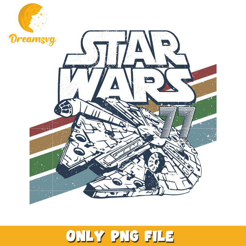 Vintage Star Wars Millenium Falcon PNG File Download