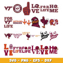 Virginia Tech love Bundle svg, Virginia Tech logo svg, ncaa svg
